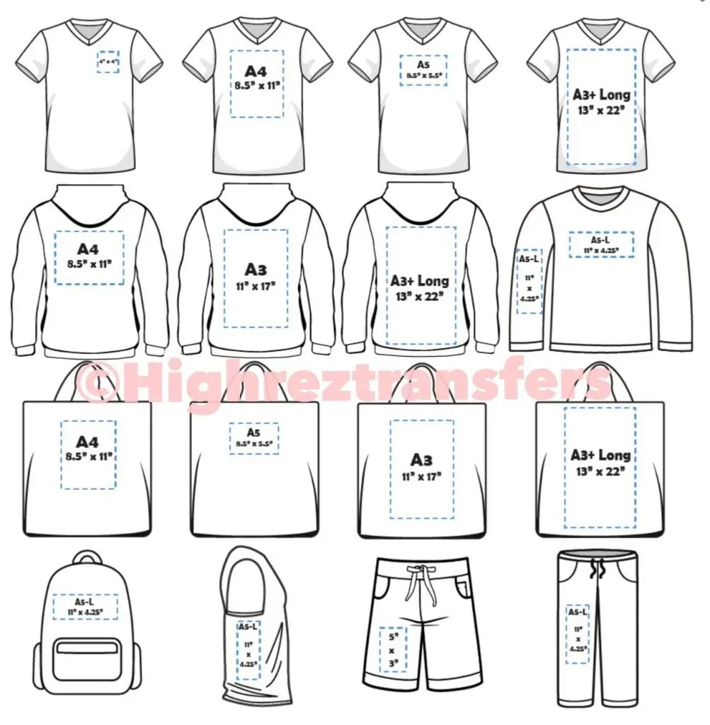 DTF Transfer by Size: Maximize Your Apparel Design